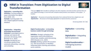 The Impact of Digitalization on Human Resource Management: Trends ...
