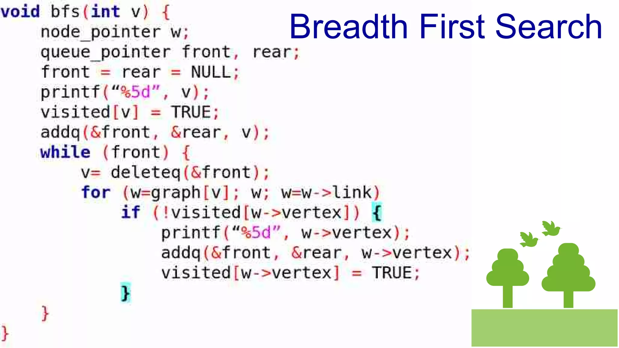 Breadth First Search
 
