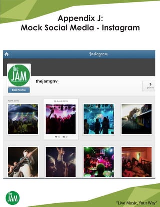 Appendix J:
Mock Social Media - Instagram
 