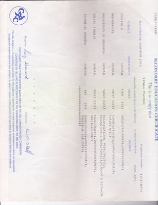 CXC CERTIFICATE | PDF