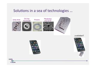 Solu>ons	
  in	
  a	
  sea	
  of	
  technologies	
  …	
  
a	
  solu>on?	
  
 