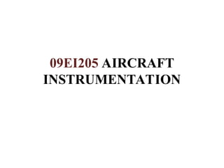 Aircraft instrumentation aerospace engineering | PPT