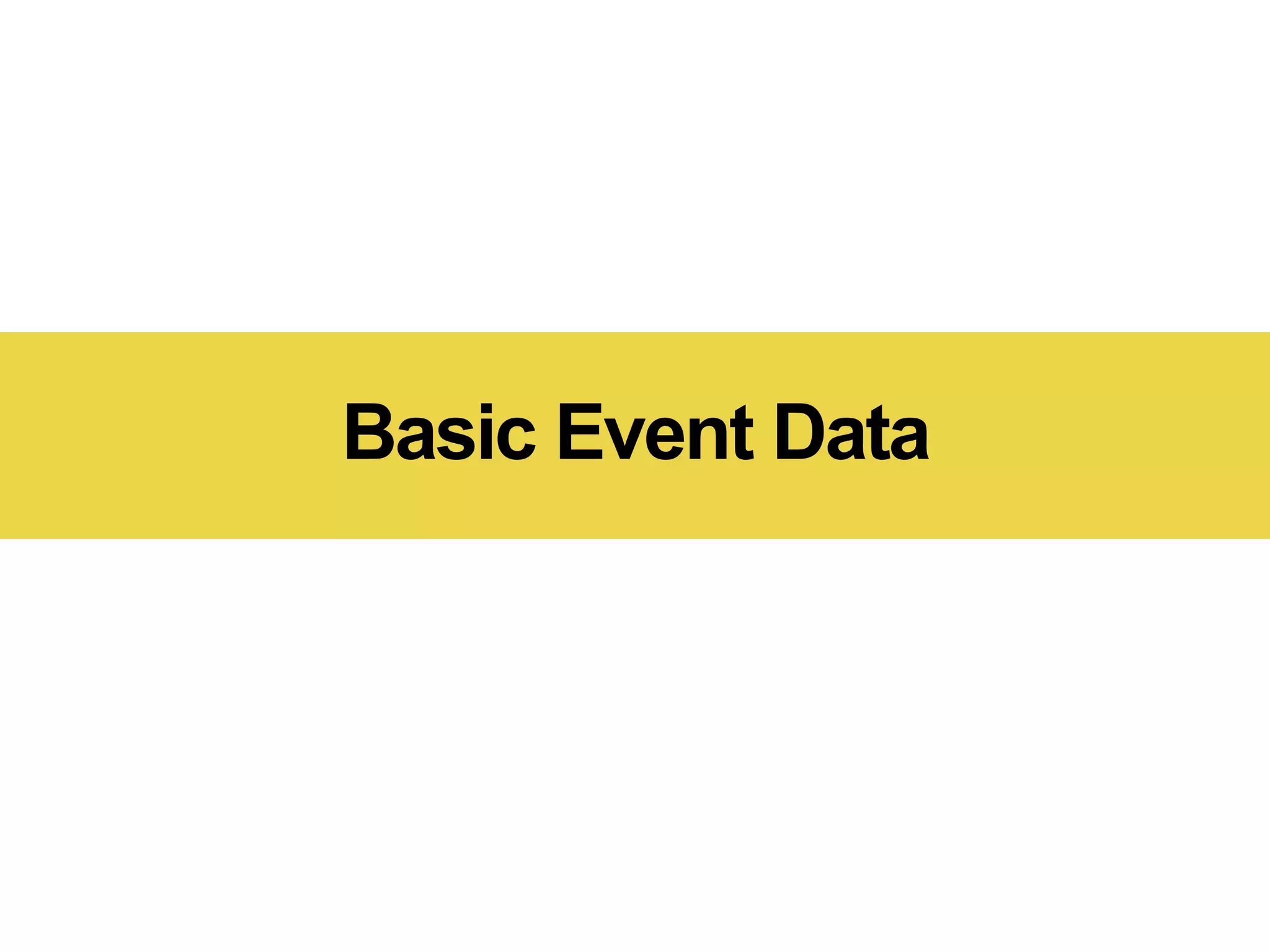 Basic Event Data
 
