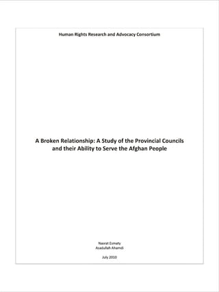 Provincial Councils of Afghanistan
