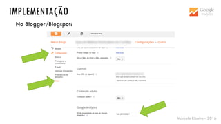 Marcelo Ribeiro - 2016
IMPLEMENTAÇÃO
No Blogger/Blogspot:
 
