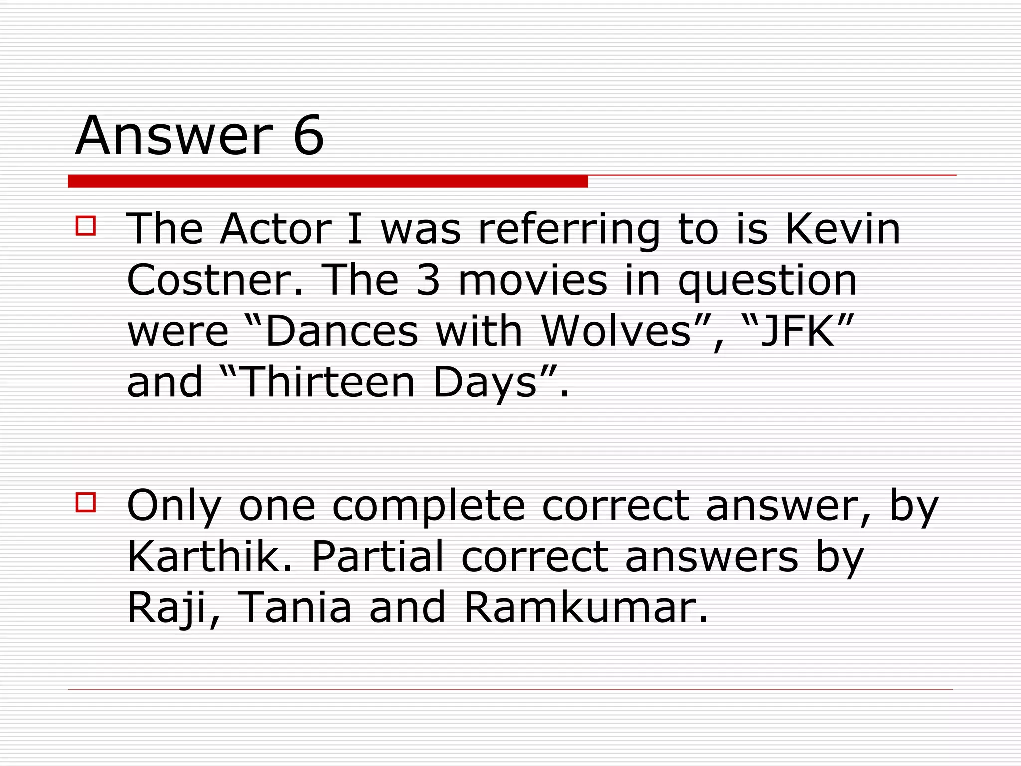 The Quiz Series - Movie Quiz - 09 February 2009