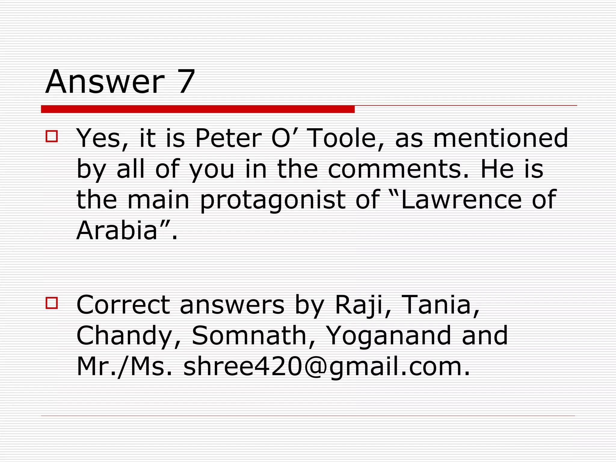 The Quiz Series - Movie Quiz - 09 February 2009