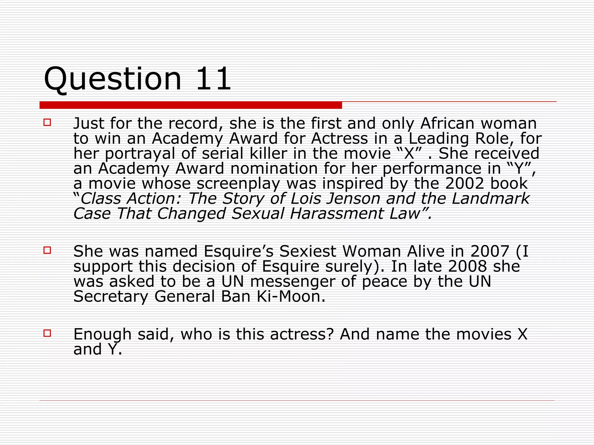 The Quiz Series - Movie Quiz - 09 February 2009