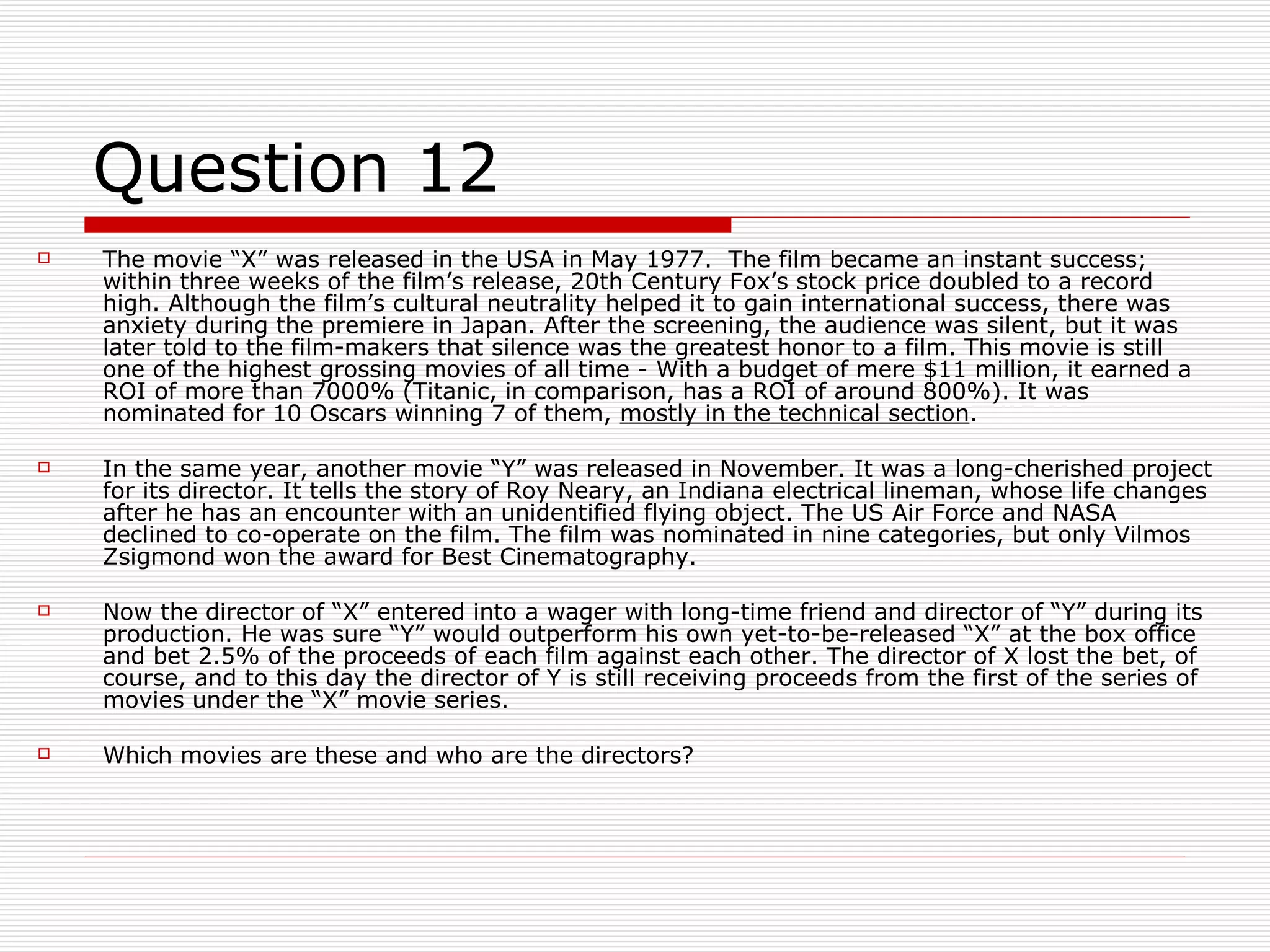 The Quiz Series - Movie Quiz - 09 February 2009