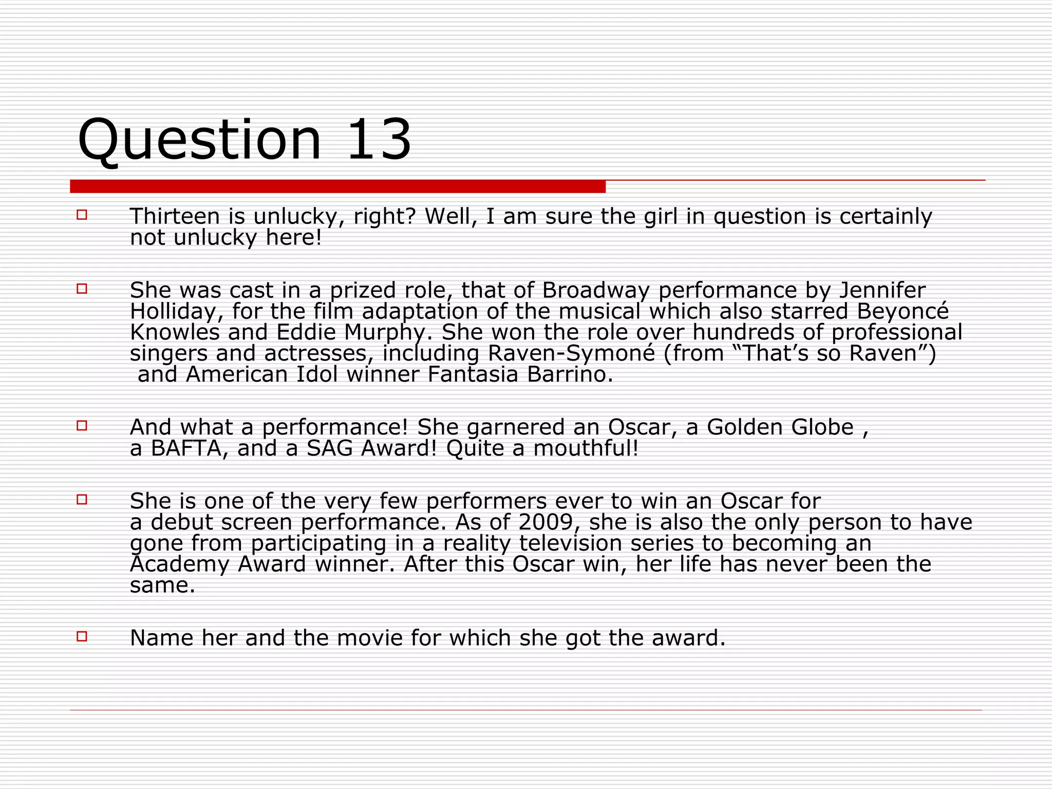 The Quiz Series - Movie Quiz - 09 February 2009