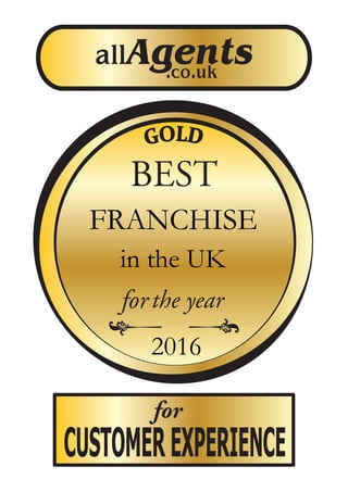 CUSTOMEREXPERIENCE
for
BEST
FRANCHISE
in the UK
2016
 