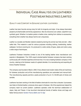 footwear international case study analysis