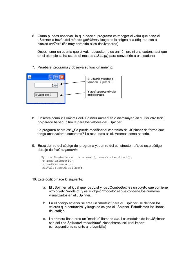 09 guiados spinner Java