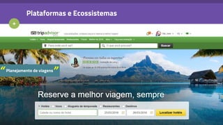 +
Plataformas e Ecossistemas
Planejamento de viagens”“
 