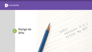 +
Design de
APIs info:
version: 0.0.1
title: My API
 