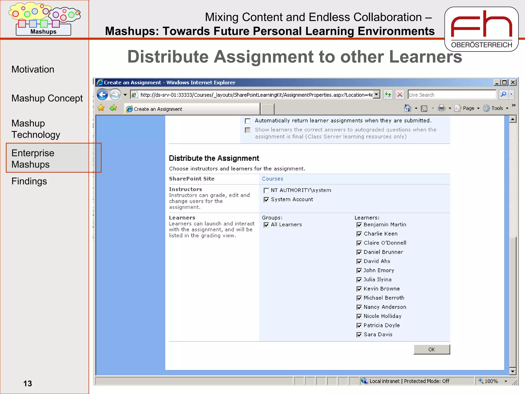 Distribute Assignment to other Learners 