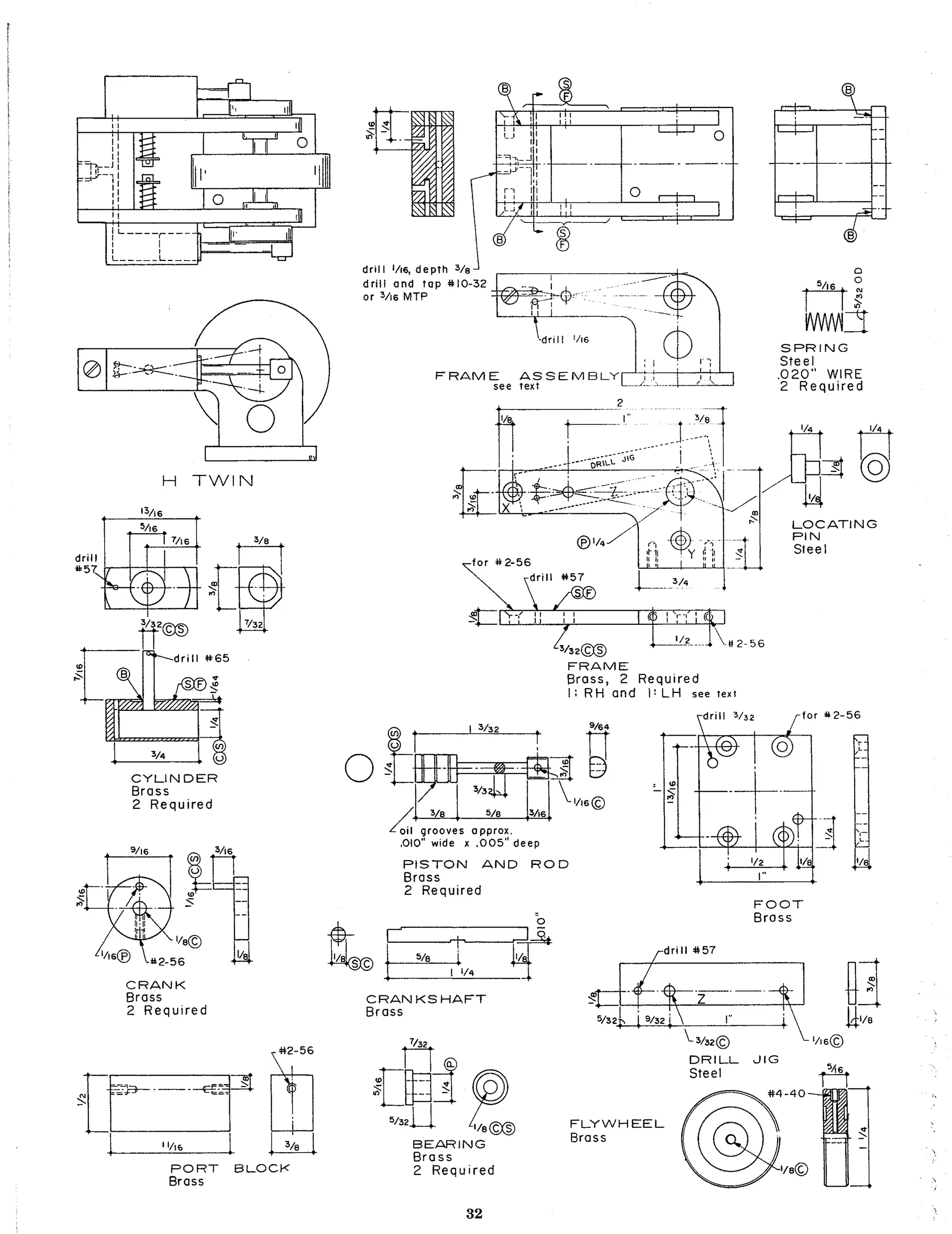 Engine Plans Pdf Plans for Twin-Cylinder Steam Engine | PDF