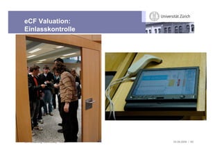 eCF Valuation:
Einlasskontrolle




IBH: eLearning Community Treffen   03.09.2009 / 50
 