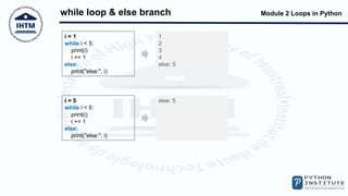 Python PCEP Loops | PPTX | Programming Languages | Computing