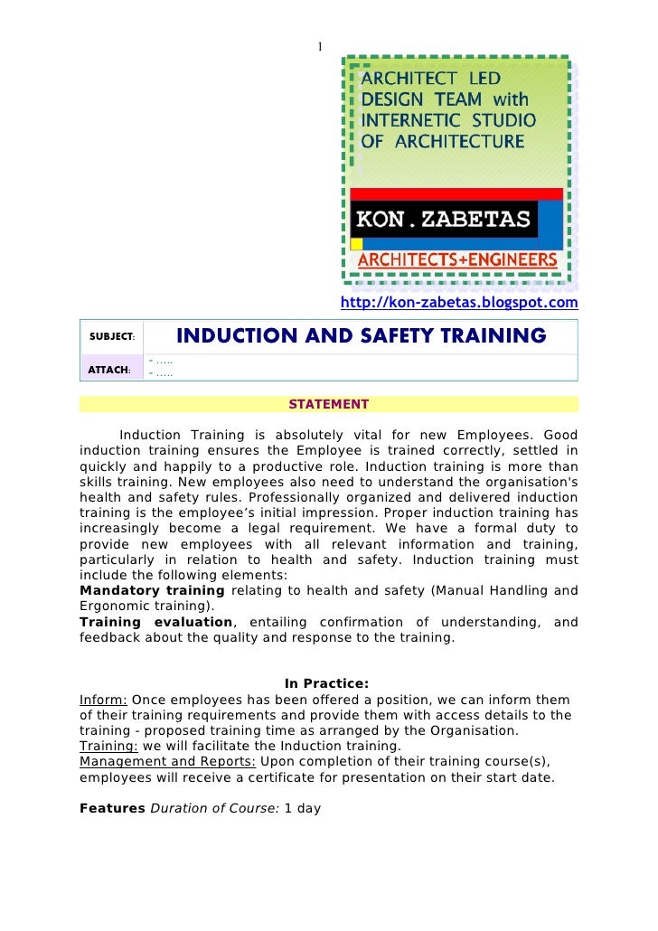 Induction And Safety Training