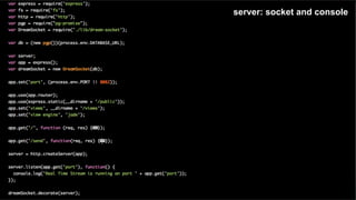 server: socket and console
 
