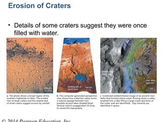 Insert TCP7e
Figure 9.29
Insert TCP7e
Figure 9.29
Erosion of Craters
• Details of some craters suggest they were once
filled with water.
 
