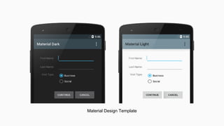 Material Design Template
 