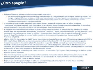 ¿Otro apagón?En México falta que se defina el estándar tecnológico para la Radio Digital. 