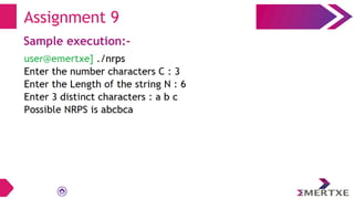 Assignment 9
Sample execution:-
 