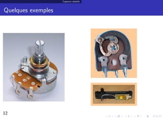Capteurs r´sistifs
                              e



Quelques exemples




12                                       12/30
 