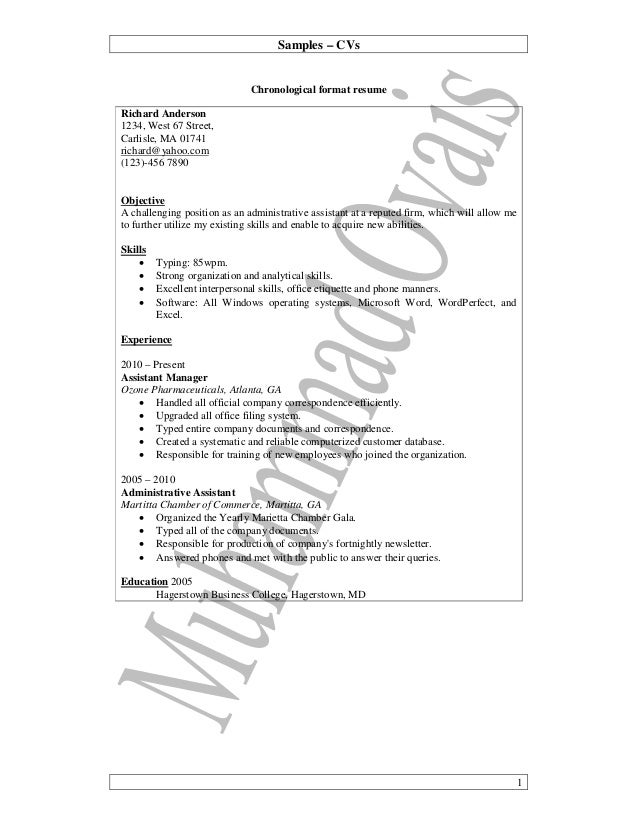 09 practical writing samples cv