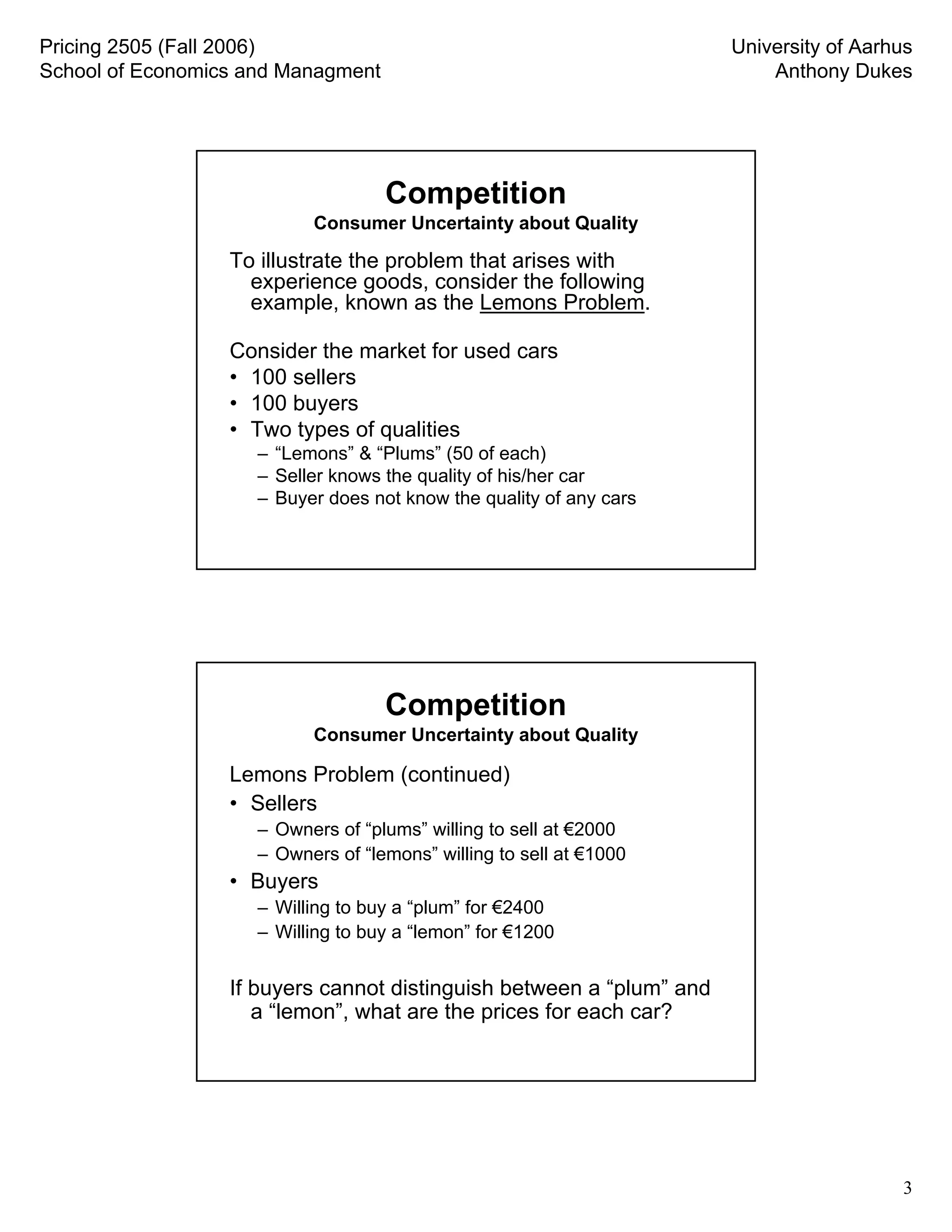 09 Price Signalling Dist | PDF