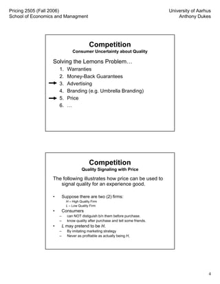 09 Price Signalling Dist | PDF