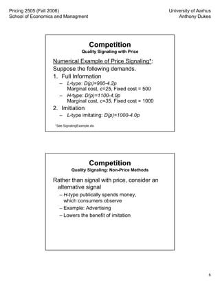 09 Price Signalling Dist | PDF