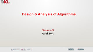 Comprehensive Guide to Quick Sort Algorithm: Design, Implementation ...