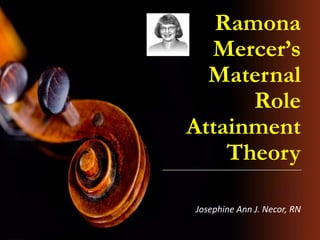 Ramona
Mercer’s
Maternal
Role
Attainment
Theory
Josephine Ann J. Necor, RN
 