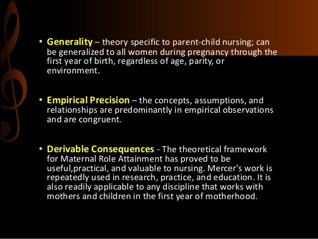 Ramona Mercer’s Maternal Role Attainment Theory