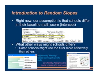 Mixed Effects Models - Random Slopes | PDF