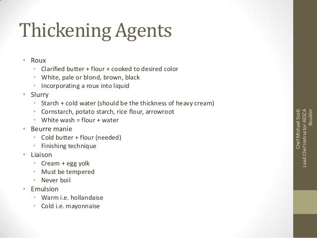 09 sauces thickeners