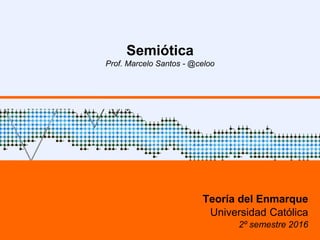 Semiótica
Prof. Marcelo Santos - @celoo
Teoría del Enmarque
Universidad Católica
2º semestre 2016
 