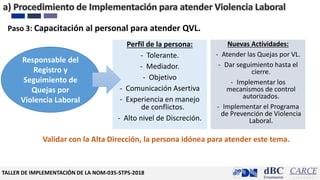 Implementación de la NOM-035-STPS-2018: Prevención y Atención de la ...