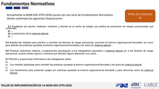 Implementación de la NOM-035-STPS-2018: Prevención y Atención de la ...