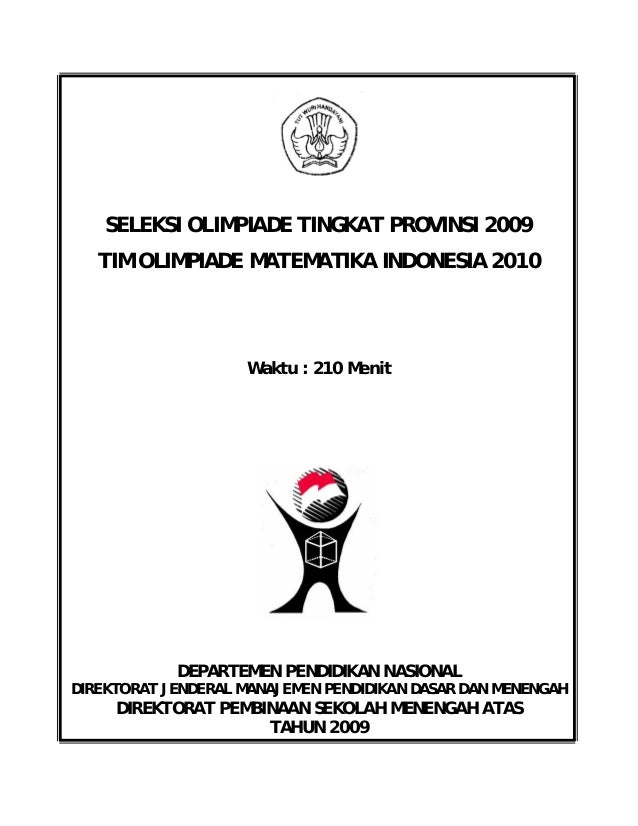 09soal Olimp Mat Tk Provinsi 2009