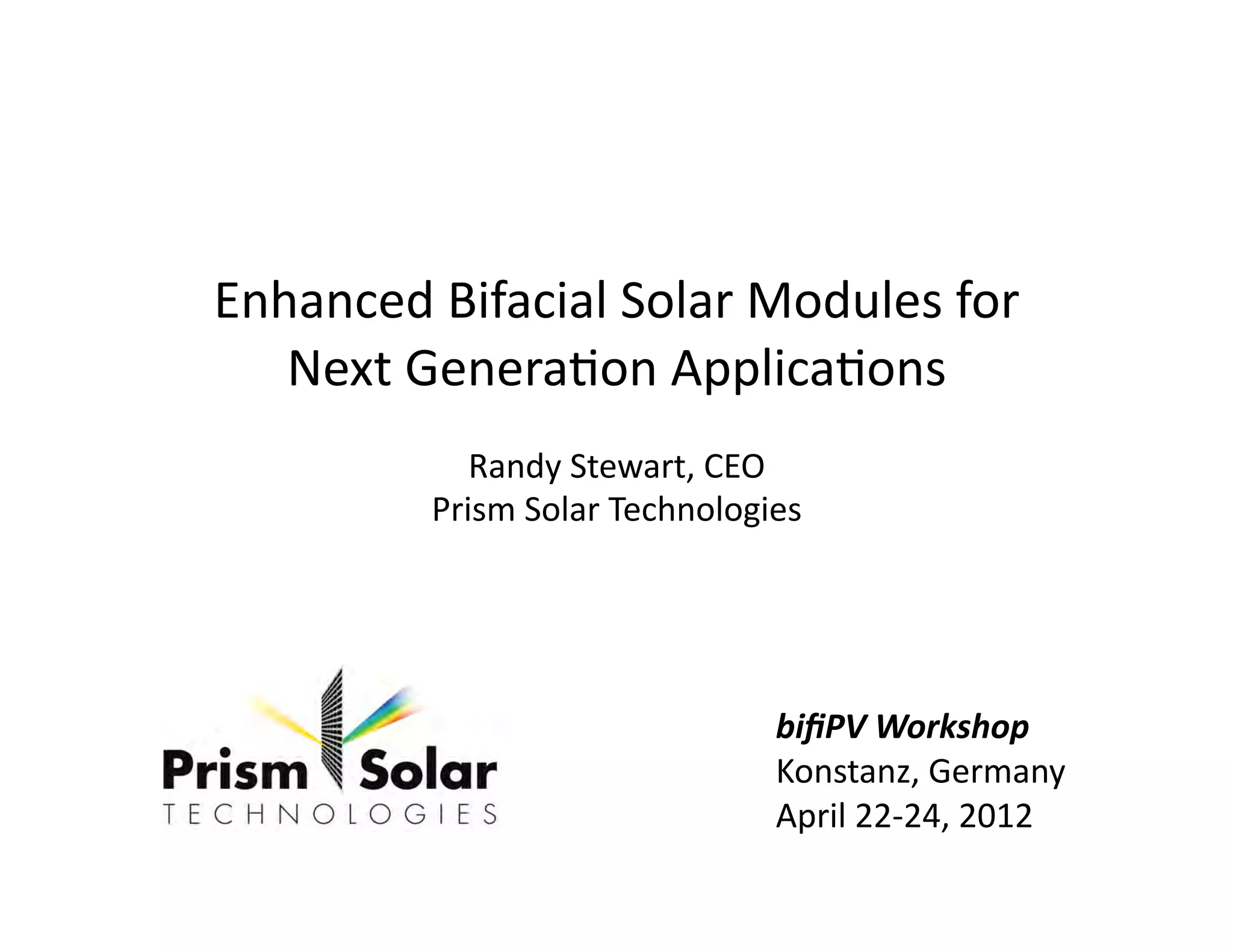 09 stewart prism solar | PPT