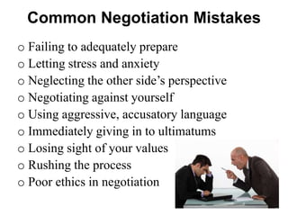 Negotiation skills and a job interview | PPTX