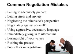 Negotiation skills and a job interview
