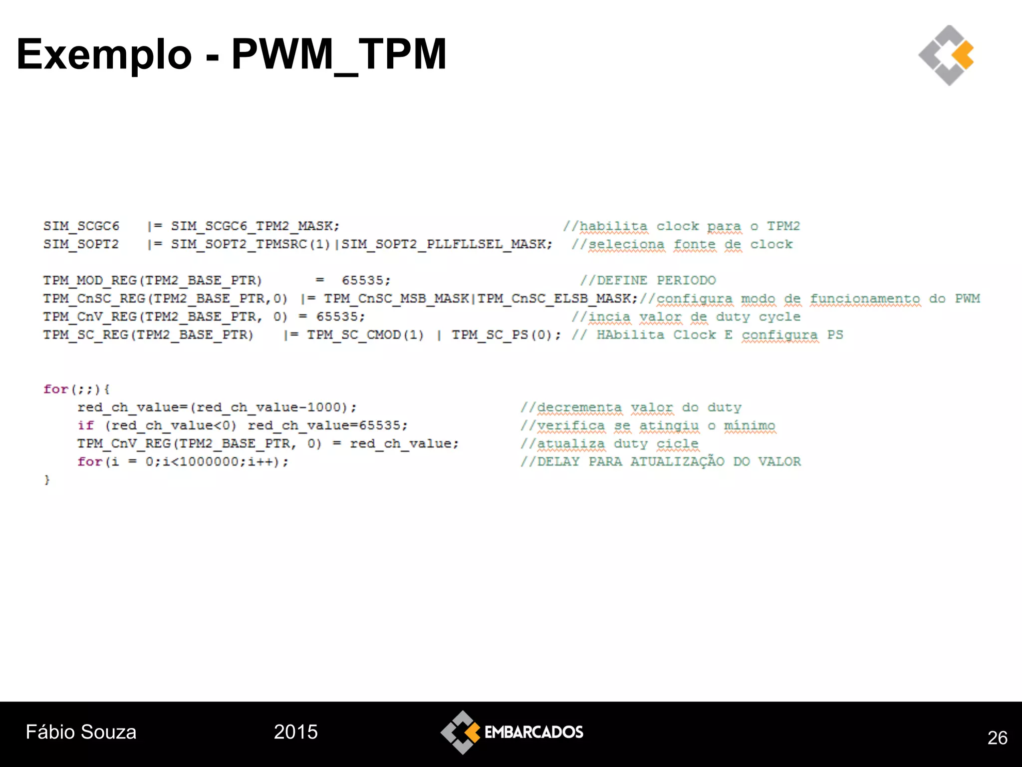Fábio Souza 2015
Exemplo - PWM_TPM
26
 