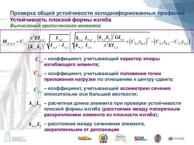 Коэффициент общей устойчивости. Коэффициент длины балки для проверки общей устойчивости. коэффициент длины балки для проверки общей устойчивости kb. как проверить общую устойчивость балки?.
