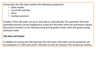 Vas Examples VAS IN Inbound delivery EWM PROCSESS_VAS | PPTX