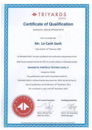 2. MT certificate - Sanh
